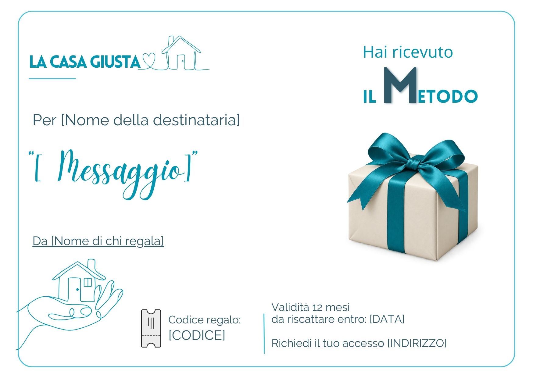 Buono regalo Il Metodo, personalizzabile con nome e messaggio